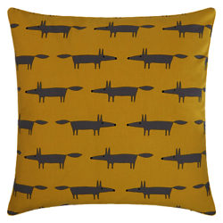 Scion Mini Mr Fox Cushion Yellow / Grey